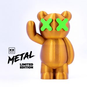 Metal edition bear (Metal bronze/Neon Green)