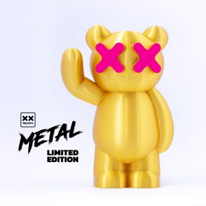 Metal edition bear (Metal gold/Neon pink)