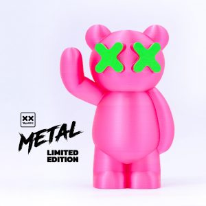 Metal edition bear (Metal pink/Neon Green)