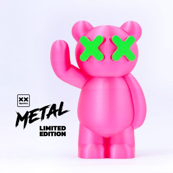 Metal edition bear (Metal pink/Neon Green)