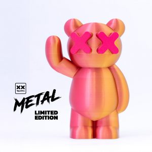 Metal edition bear (Metal red to gold/Neon Pink)