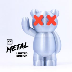 Metal edition bear (Metal silver/Neon orange)