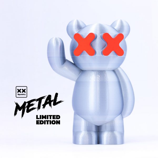 Metal edition bear (Metal silver/Neon orange)