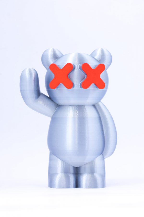 Metal edition bear (Metal silver/Neon orange) - Image 2