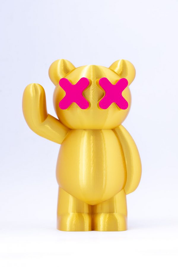 Metal edition bear (Metal gold/Neon pink) - Image 2
