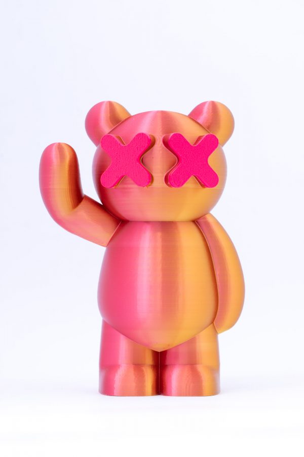 Metal edition bear (Metal red to gold/Neon Pink) - Image 2